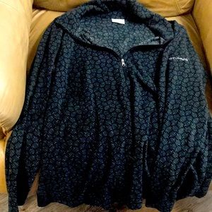 Black with Gray large light weight fleece